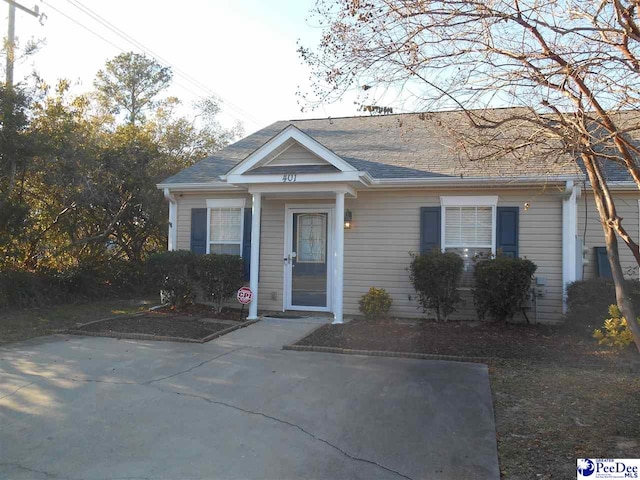 view of front of home