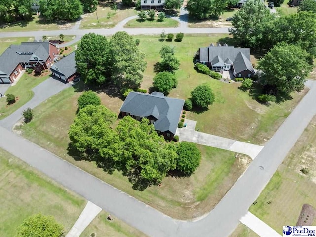 drone / aerial view with a residential view