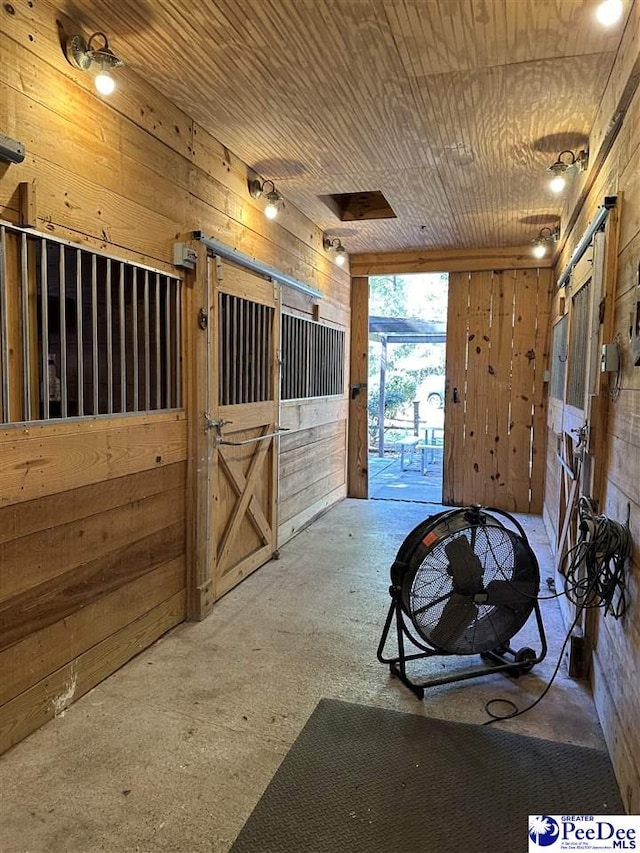 view of horse barn