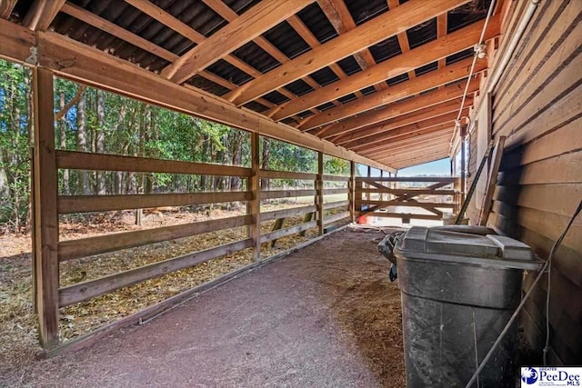 view of patio / terrace featuring an outbuilding