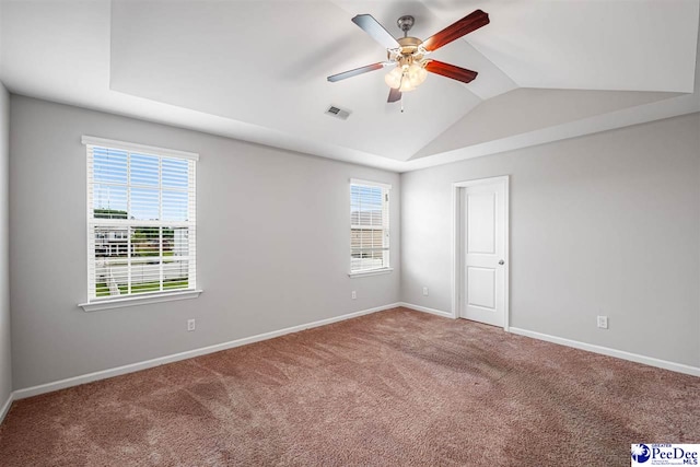 1224 Barn Owl Rd, Effingham, SC 29541 - carpeted empty room with a ceiling fan, baseboards, and lofted ceiling