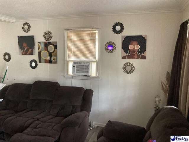 606 Curry St, Dillon, SC 29536 - living room with cooling unit and crown molding