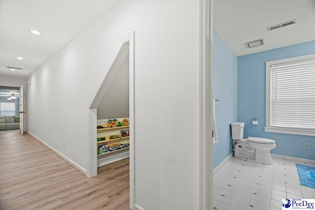 interior space featuring light hardwood / wood-style floors