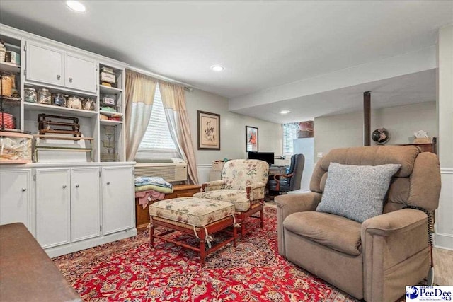 965 Scriven Dr, Flornce, SC 29501 - living area featuring plenty of natural light, recessed lighting, and cooling unit