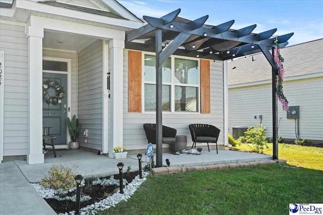 2025 Eastpark Dr, Darlington, SC 29532 - exterior space featuring a yard, a patio area, and central AC unit