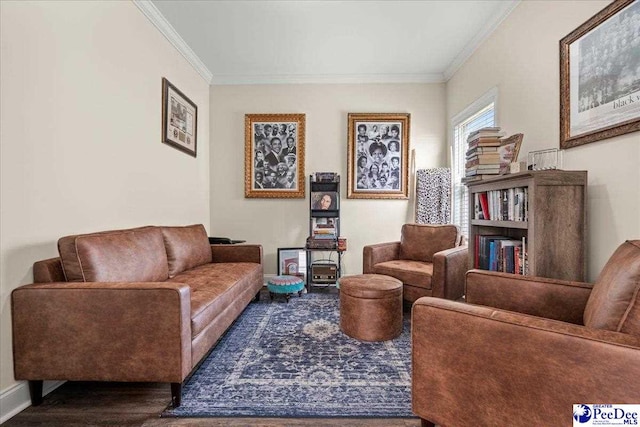 1814 Lake Blalock Dr, Florence, SC 29506 - living room with ornamental molding and wood finished floors