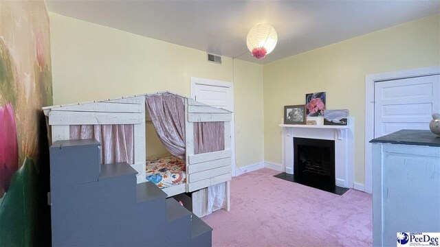 bedroom with carpet