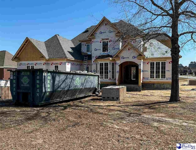 view of unfinished property