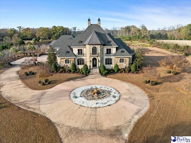 view of french country home