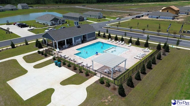 exterior space featuring a water view