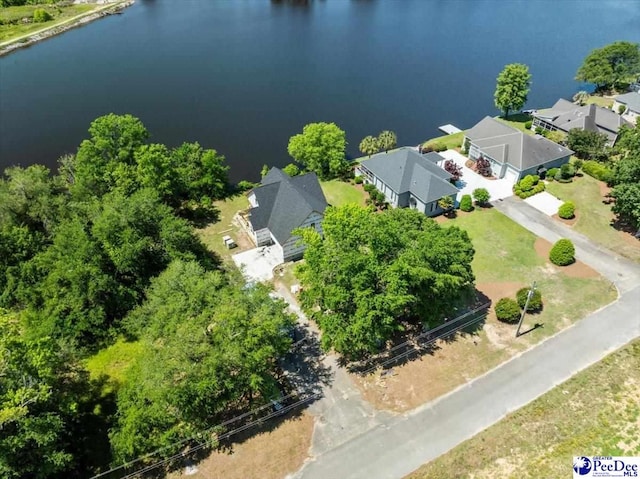 1005 Tunbridge Pl, Florence, SC 29501 - aerial perspective of suburban area with a large body of water