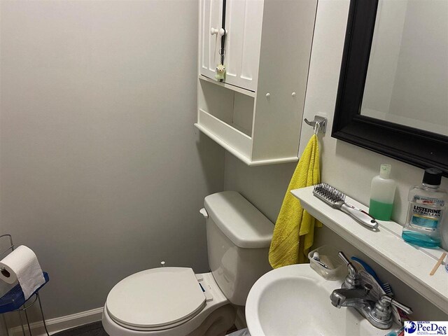 bathroom with sink and toilet