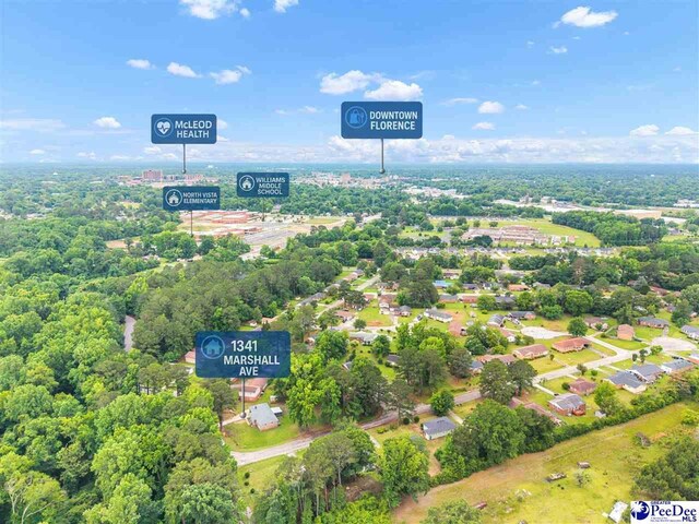 1341 Marshall Ave, Florence, SC 29501 - bird's eye view