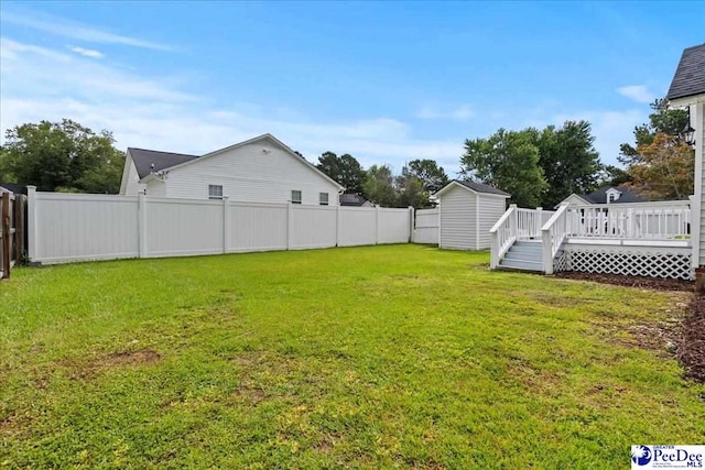 841 W Mallard Hen, Florence, SC 29505 - view of yard with a deck