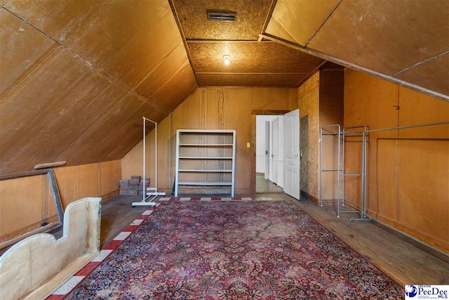 118 Ford Ave, Mullins, SC 29574 - bonus room with vaulted ceiling, wood finished floors, and wood walls