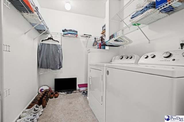 484 Londonberry, Florence, SC 29505 - washroom featuring independent washer and dryer and carpet flooring