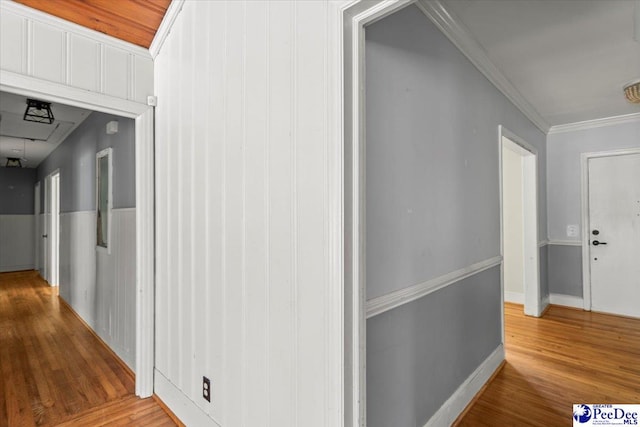 516 S Cashua Dr, Florence, SC 29501 - hall with wood finished floors and crown molding