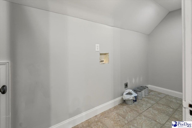 302 Cashua St, Darlington, SC 29532 - laundry room featuring hookup for an electric dryer, washer hookup, and baseboards
