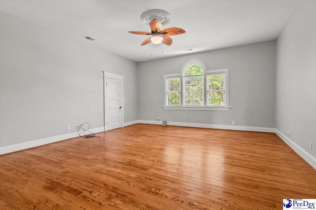 302 Cashua St, Darlington, SC 29532 - unfurnished room featuring ceiling fan, light wood-style floors, and baseboards