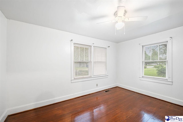 707 Chase St, Florence, SC 29501 - spare room with wood-type flooring and a ceiling fan