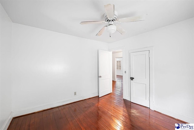 707 Chase St, Florence, SC 29501 - spare room featuring wood-type flooring and ceiling fan
