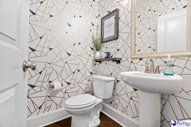 207 Compass Trl, Blythewood, SC 29016 - half bathroom featuring toilet and baseboards