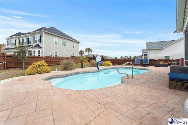 207 Compass Trl, Blythewood, SC 29016 - view of swimming pool with a fenced in pool, a patio area, and a fenced backyard