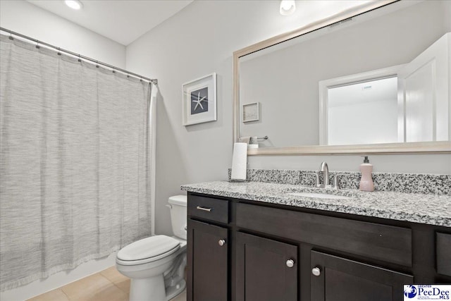 207 Compass Trl, Blythewood, SC 29016 - full bathroom featuring tile patterned flooring, shower / tub combo, vanity, and toilet