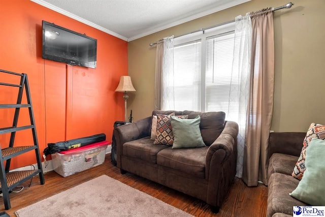 427 Marlboro Ave, Hartsville, SC 29550 - living room with hardwood / wood-style flooring and crown molding