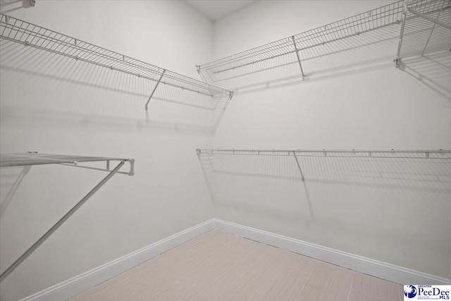 view of walk in closet