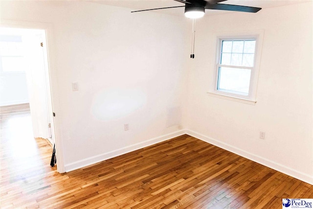 306 Mimosa Dr, Cheraw, SC 29520 - unfurnished room with a ceiling fan and light wood-type flooring
