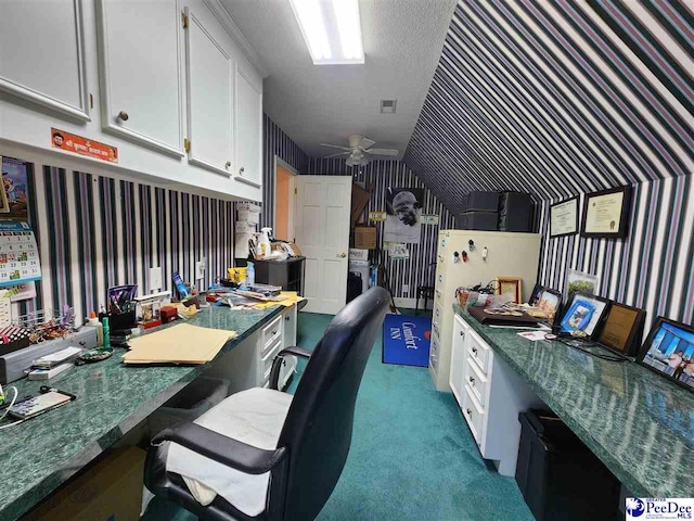 129 Golf Course Rd, Hartsville, SC 29550 - carpeted home office featuring ceiling fan