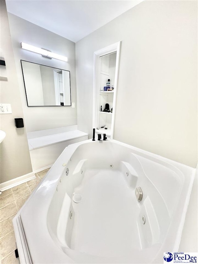 bathroom featuring a whirlpool tub