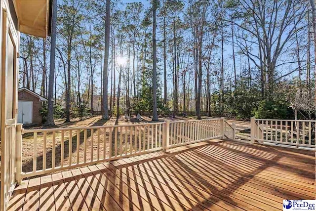 view of wooden deck