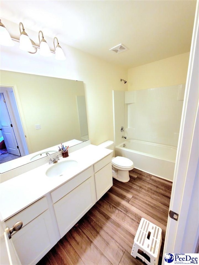 583 Polaris Way, Summerville, SC 29486 - full bath featuring vanity, wood finished floors, toilet, and shower / tub combination