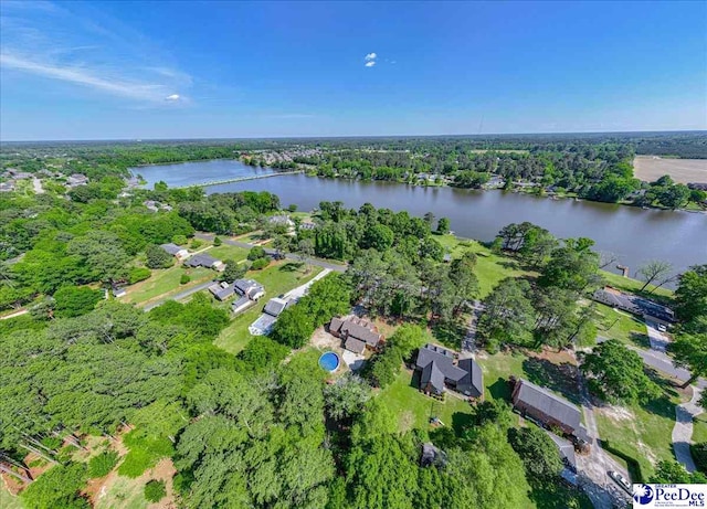 3309 W Forest Lake Dr, Florence, SC 29501 - aerial view with a water view