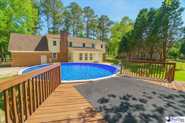 3309 W Forest Lake Dr, Florence, SC 29501 - view of pool with a deck