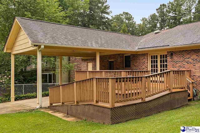 2 Bayswater Rd, Quinby, SC 29506 - rear view of property featuring a lawn and a deck