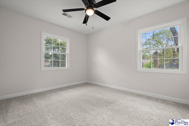 1844 Joseph Cir, Florence, SC 29501 - carpeted empty room featuring baseboards and a ceiling fan