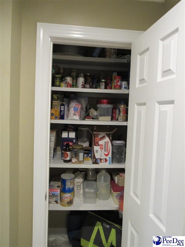 view of pantry