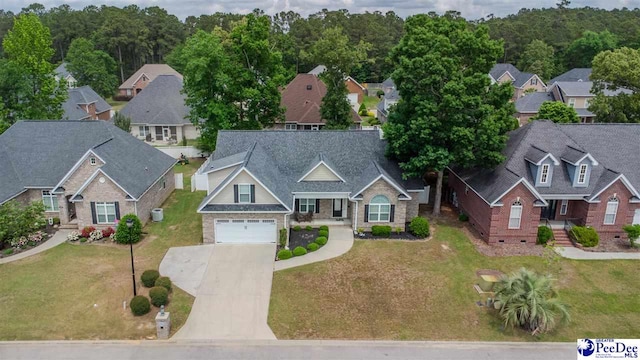 drone / aerial view with a residential view