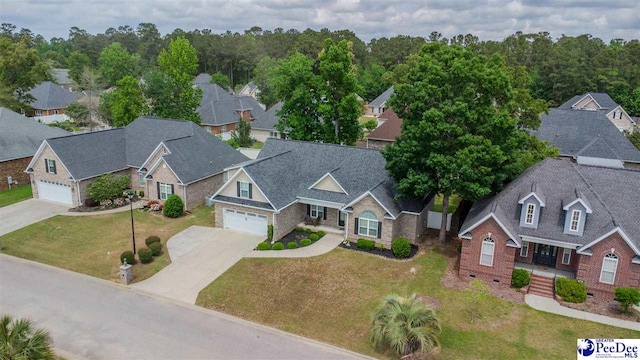 birds eye view of property featuring a residential view