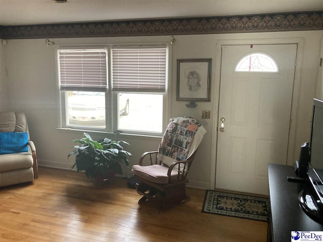 entryway featuring light wood-type flooring