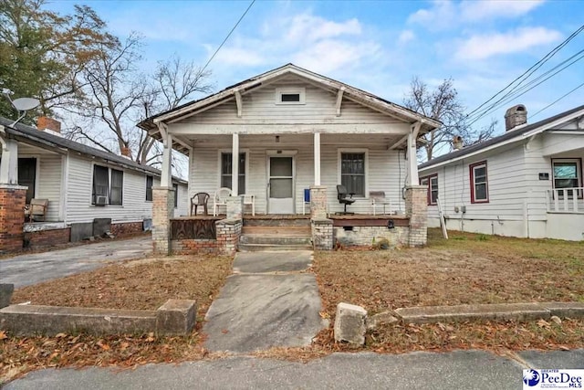 bungalow-style house featuring a porch