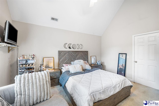 3326 Tennyson Dr, Florence, SC 29501 - bedroom featuring vaulted ceiling and carpet