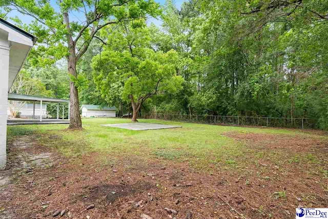 view of yard featuring a patio area