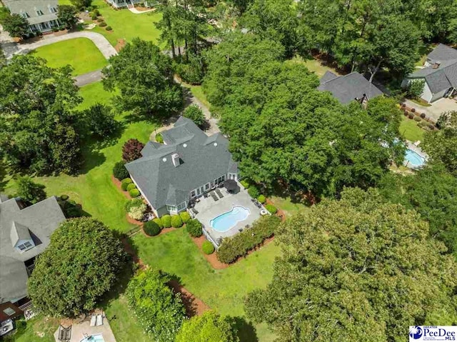 130 Nez Perce Dr, Darlington, SC 29532 - aerial perspective of suburban area with a pool area