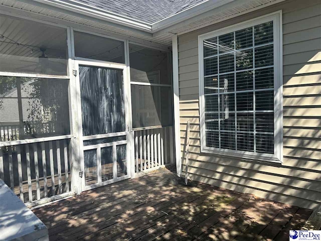 2143 Glenmore Way, Florence, SC 29505 - wooden terrace with a sunroom