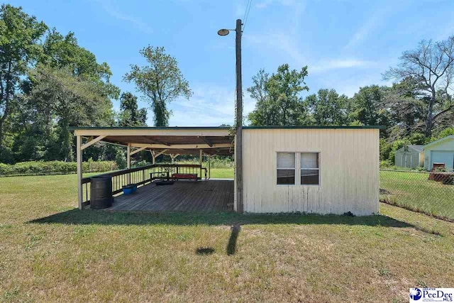 exterior space featuring a lawn