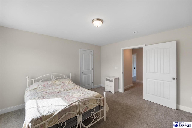 bedroom with carpet floors